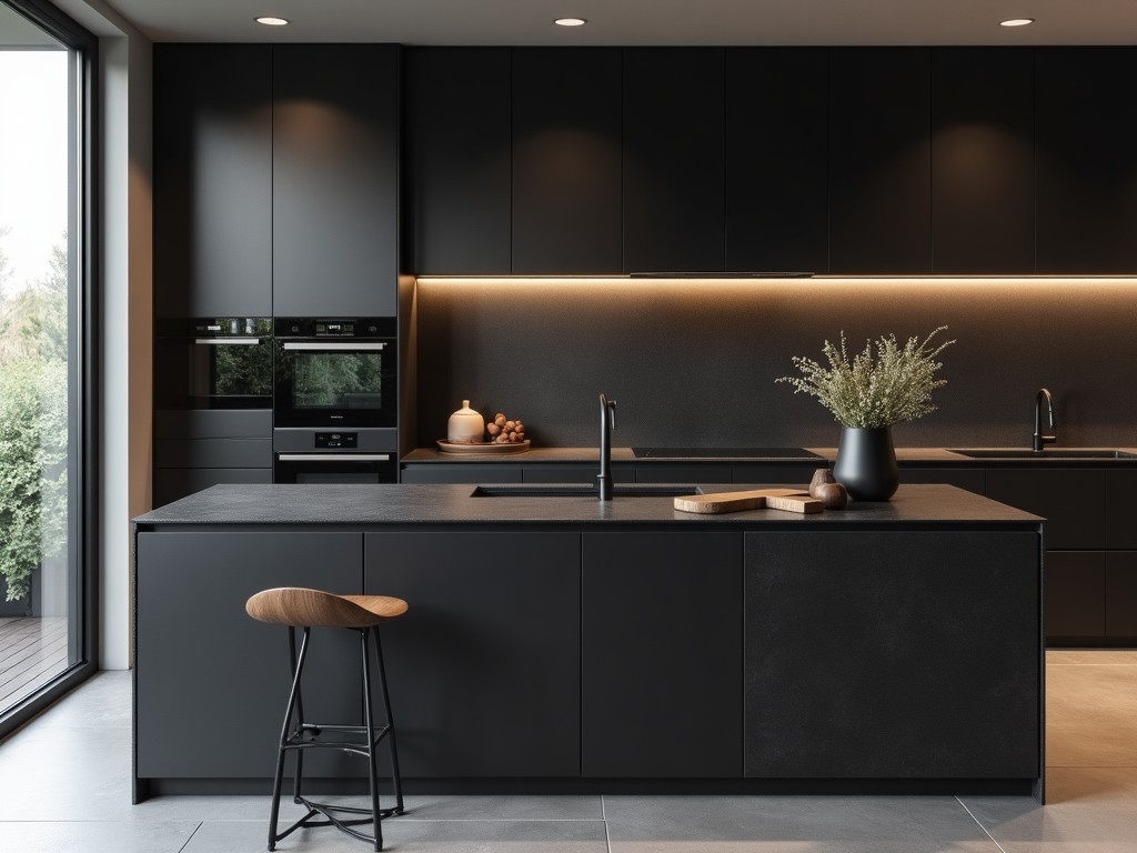 B2B Matte Black Quartz Countertops