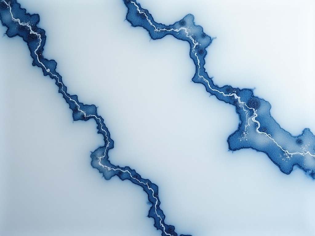 B2B Quartz Countertops With Blue Veins