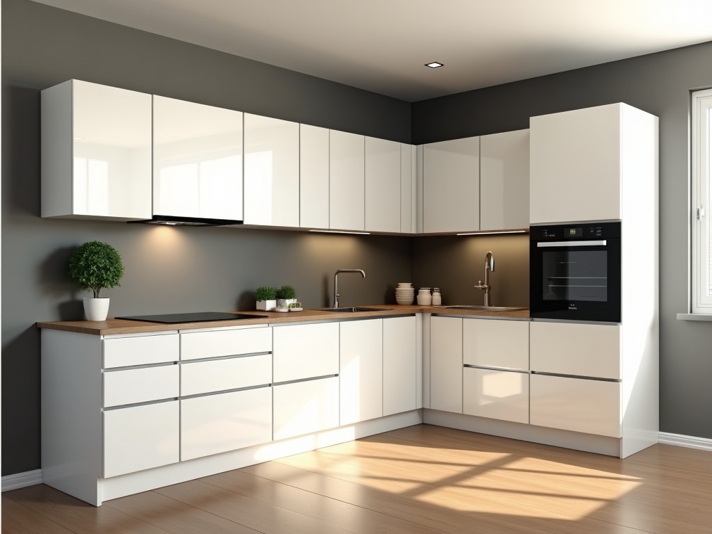 Custom Factory White Kitchen Cabinets