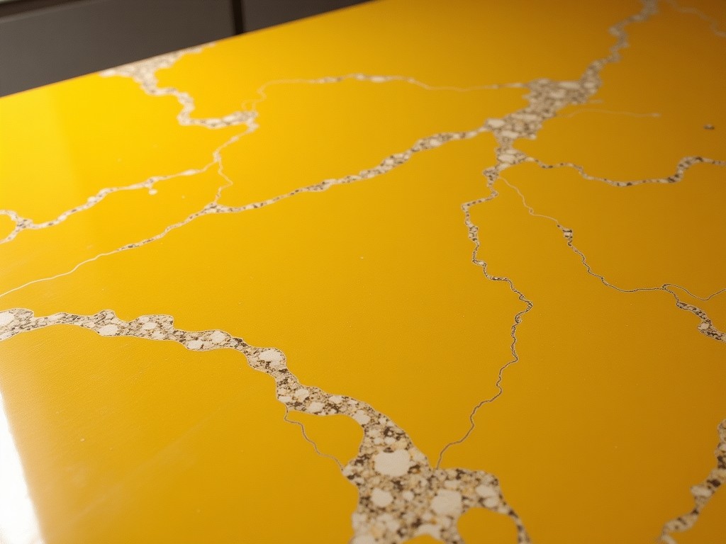Custom Factory Yellow Quartz Countertops