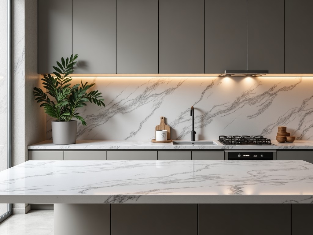 Grey Quartz Kitchen Countertops Factory